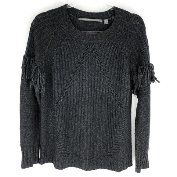 Twelfth Street by Cynthia Vincent Fringe Sweater M - Picture 1 of 9
